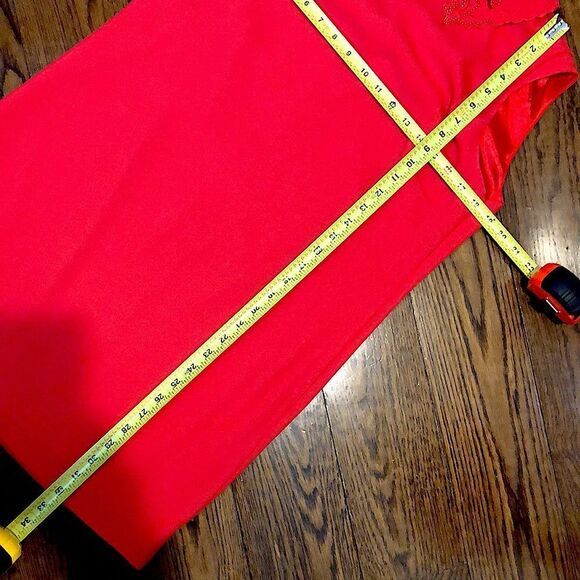 TED BAKER LONDON Red Sleeveless Holiday Dress Keyhole Accent On Back Sz 2 - Picture 3 of 16